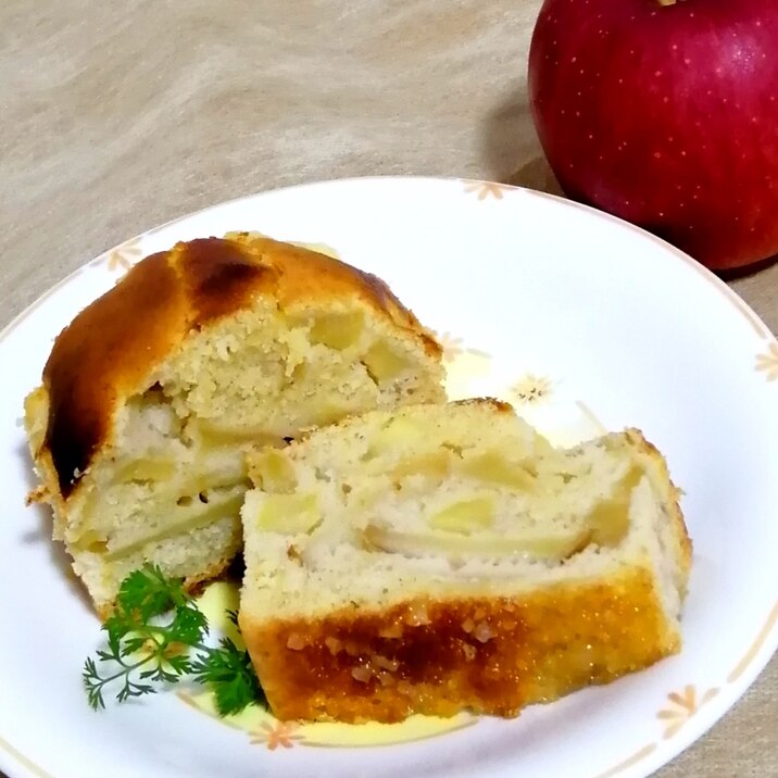 りんご&シナモンのケーキ♥ざらめザクザク簡単焼菓子